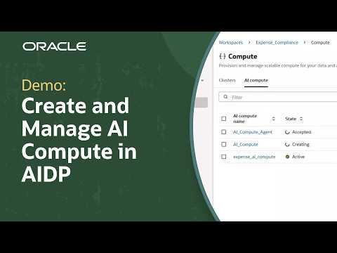 How to Create and Manage AI Compute in Oracle AI Data Platform