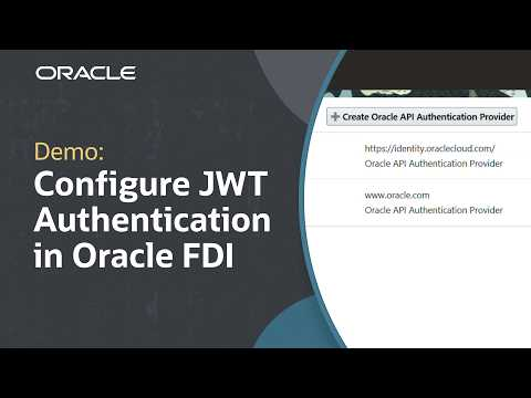 How to Configure JWT for Standalone Oracle Fusion Data Intelligence