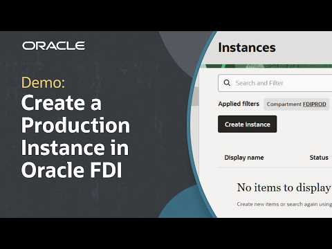 How to Create a Standalone Production Instance in Oracle Fusion Data Intelligence