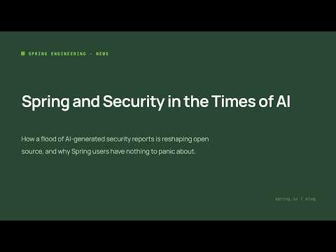 Spring and Security in the times of AI