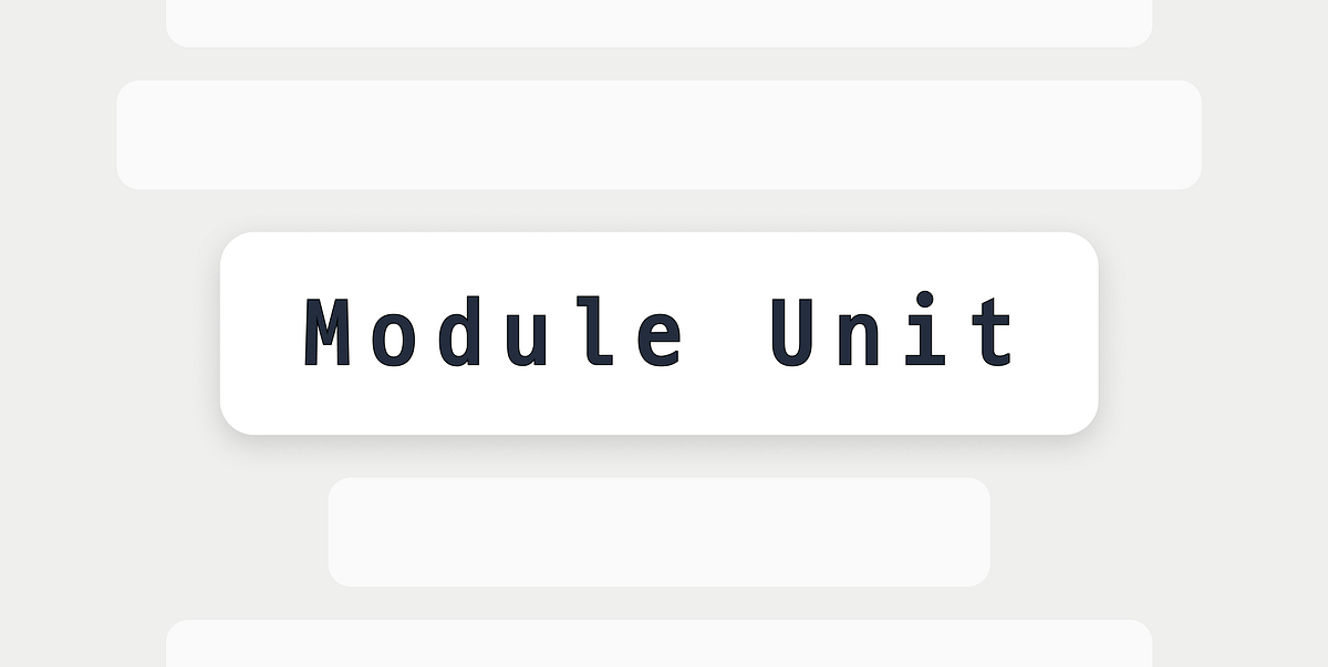 페이지를 이루는 최소 기능 블록, 모듈유닛