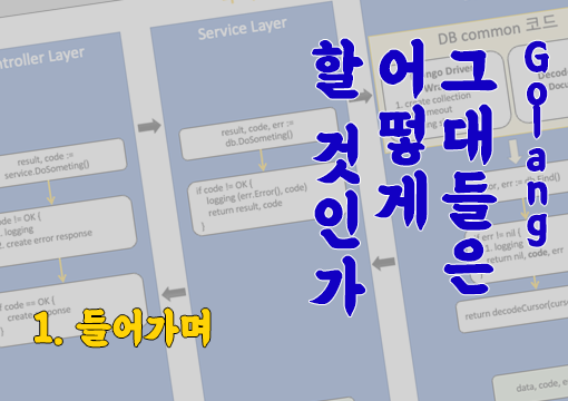 Golang, 그대들은 어떻게 할 것인가 - 1. 들어가며