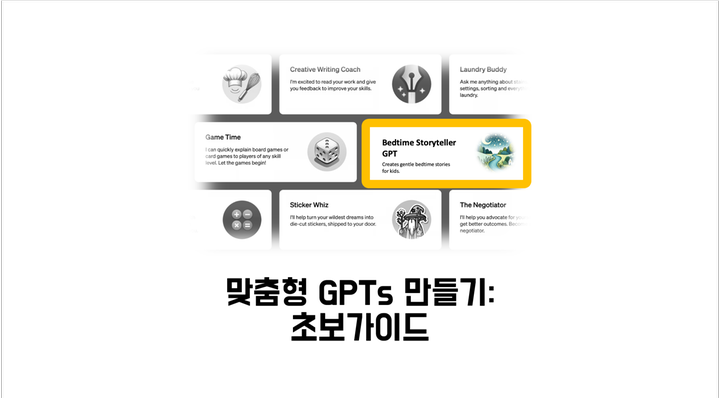 맞춤형 GPTs의 시대: 나만의 AI 만들기 (초보가이드)