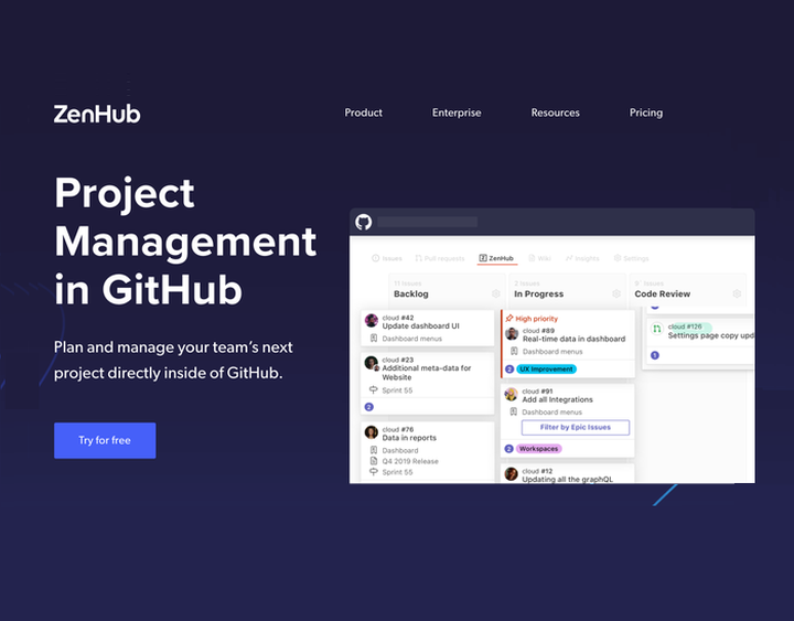 Github 에서 개발 프로젝트 관리하기 (Zenhub 사용기)