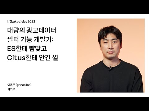 대량의 광고 데이터 필터 기능 개발기: ES한테 뺨맞고 Citus한테 안긴 썰 / if(kakao)2022